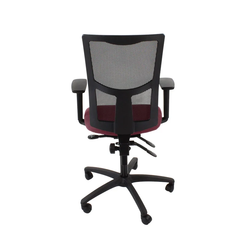 Saxen: Ergo 2 Task Chair in Burgundy Leather - Refurbished