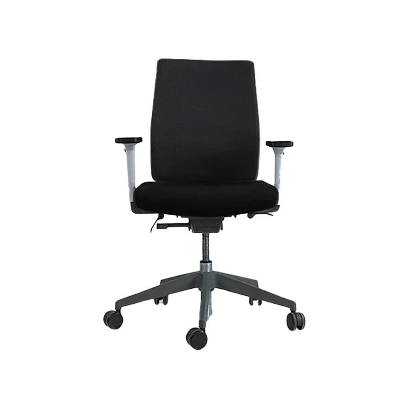 Senator: Free Flex Task Chair in Black Fabric with Arms - Refurbished