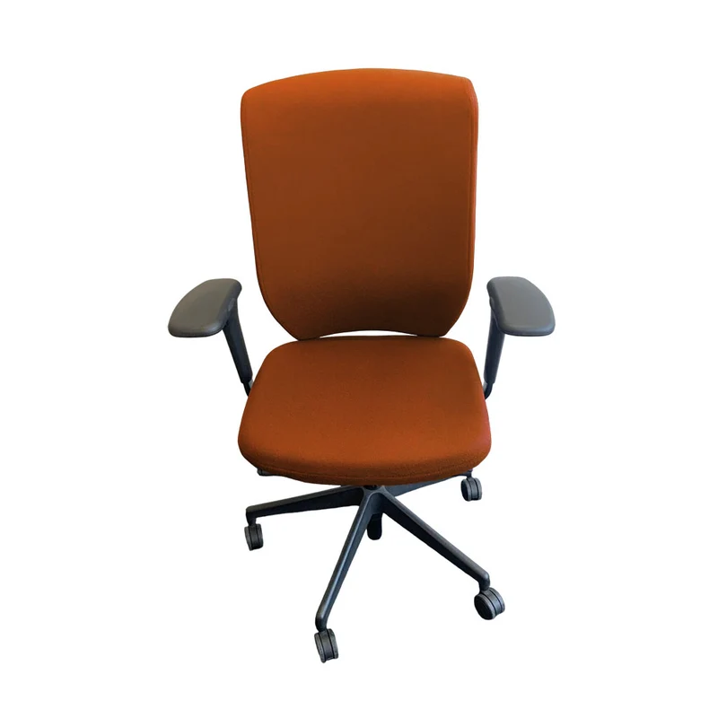 Senator: Evolve High Back Chair with Height Adjustable Arms in Tan Leather - Refurbished