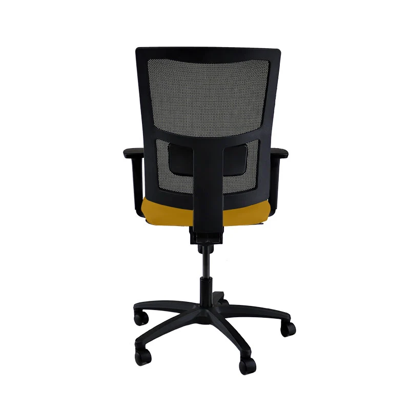 Saxen: Ergo Task Chair in Yellow Fabric - Refurbished