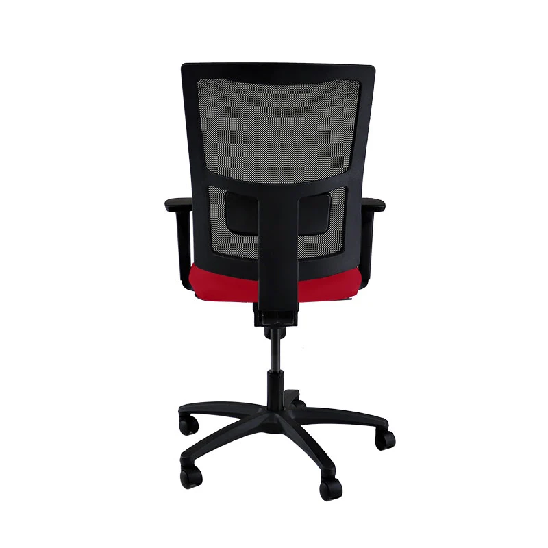 Saxen: Ergo Task Chair in Red Fabric - Refurbished
