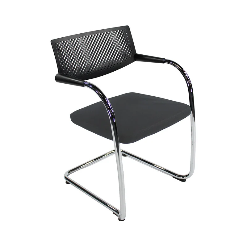 Vitra: VisaVis 2 Meeting Chair in Grey Fabric - Refurbished