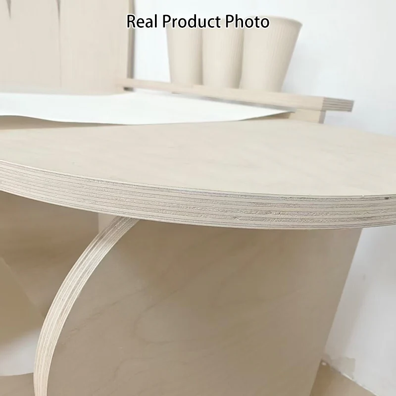 Modern Minimalist Marine Board Curved Oval Kids Study Desk Chair Set With 1-Tier For Living Room