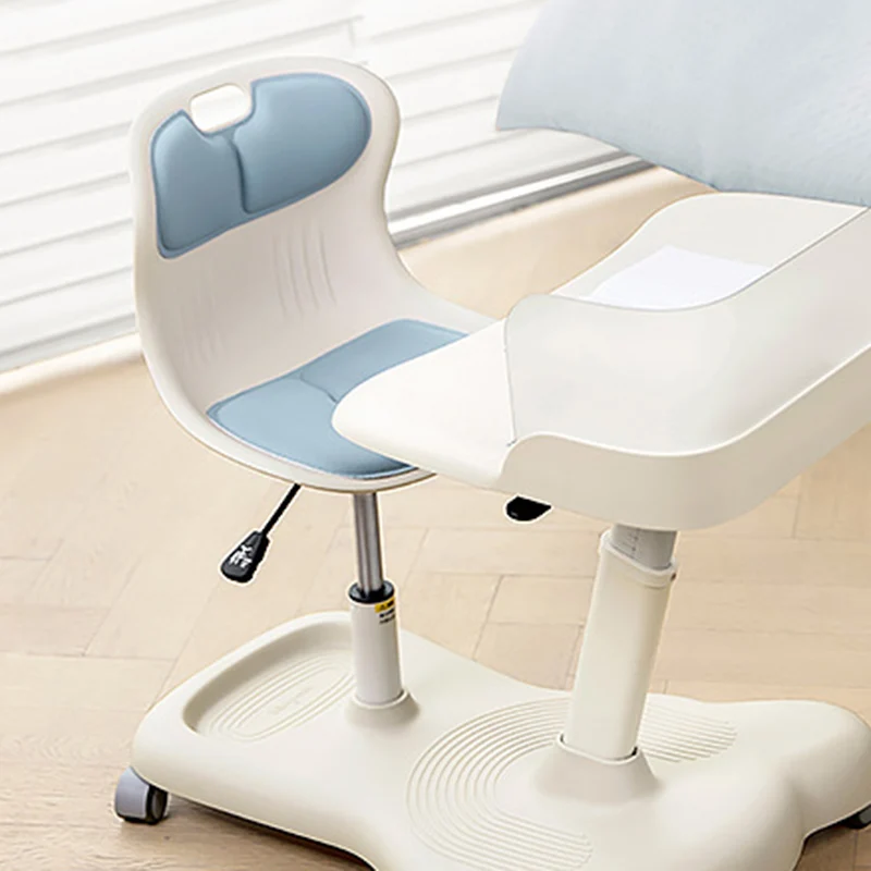 Modern Minimalist ABS Curved Square Study Desk With Backrest Mobile For Living Room