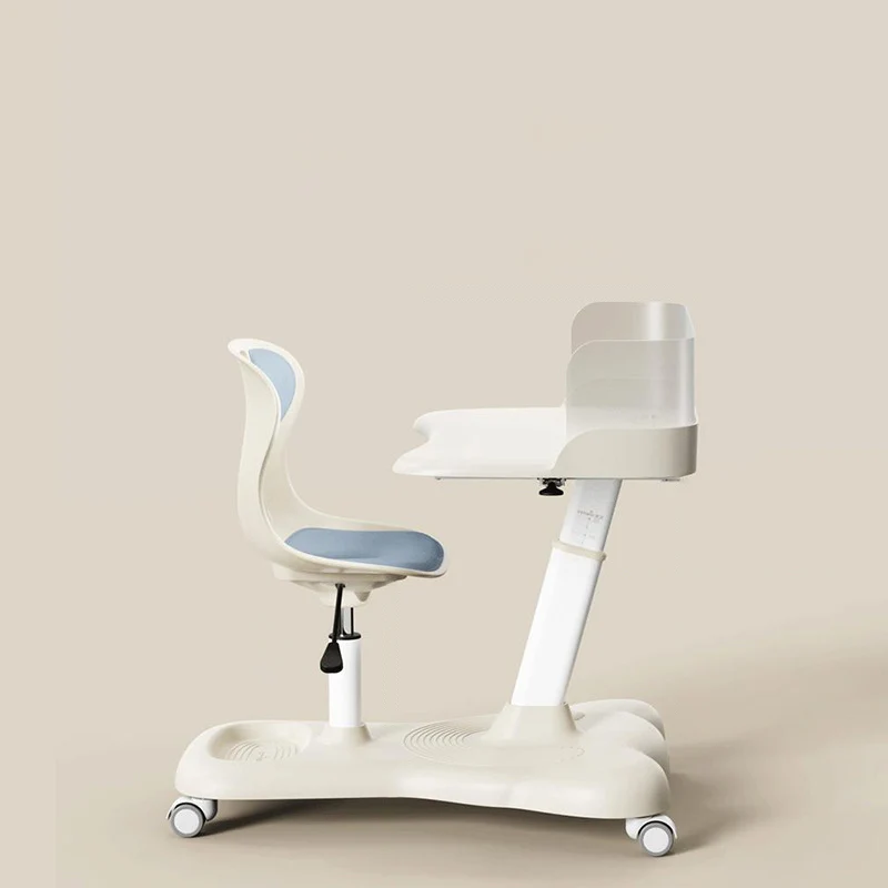 Modern Minimalist ABS Curved Square Study Desk With Backrest Mobile For Living Room