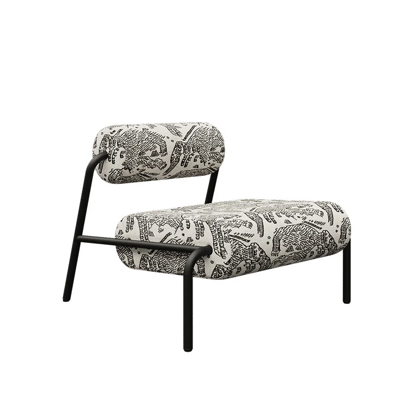 Contemporary Retro Carbon Steel Corduroy & Velvet Soft Spacious Seat Lounge Chair With Backrest For Living Room