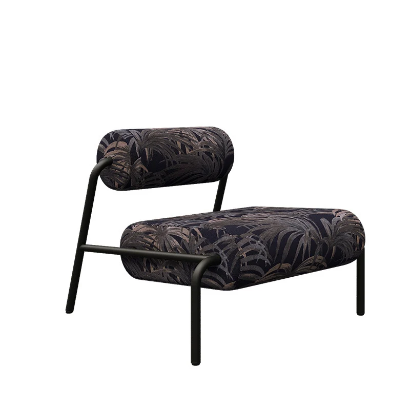 Contemporary Retro Carbon Steel Corduroy & Velvet Soft Spacious Seat Lounge Chair With Backrest For Living Room