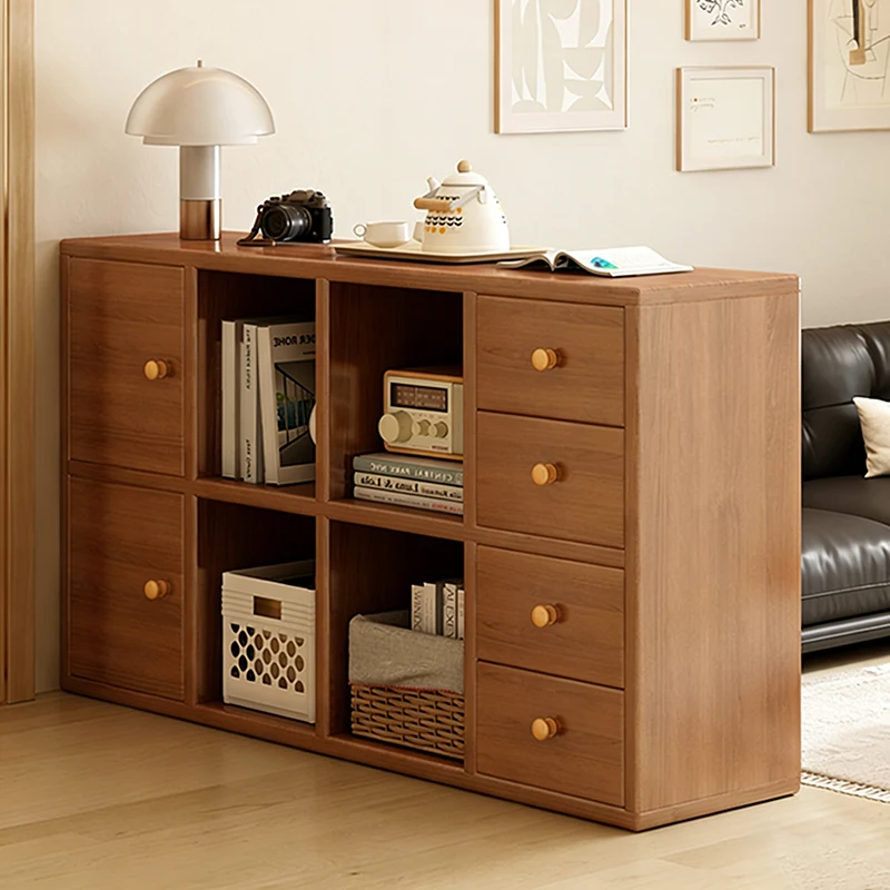 Modern Minimalist Eco-Friendly Board Rectangular Storage Cabinet With 4 Drawers Organizer For Living Room