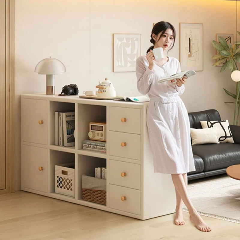 Modern Minimalist Eco-Friendly Board Rectangular Storage Cabinet With 4 Drawers Organizer For Living Room