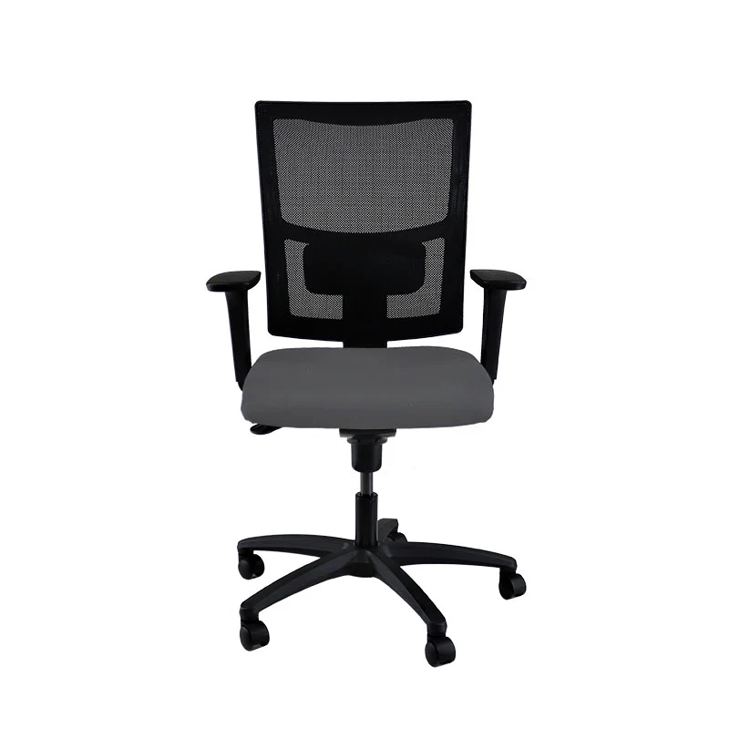 Saxen: Ergo Task Chair in Grey Fabric - Refurbished