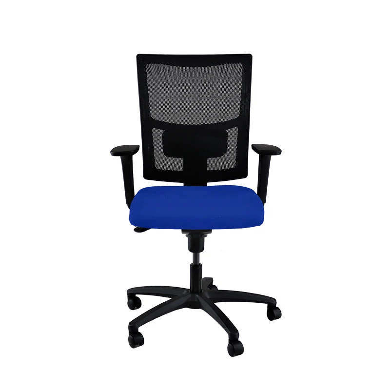 Saxen: Ergo Task Chair in Blue Fabric - Refurbished