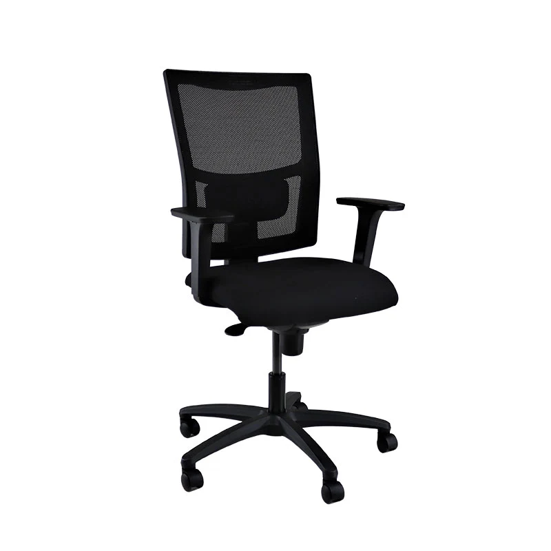 Saxen: Ergo Task Chair in Black Fabric - Refurbished
