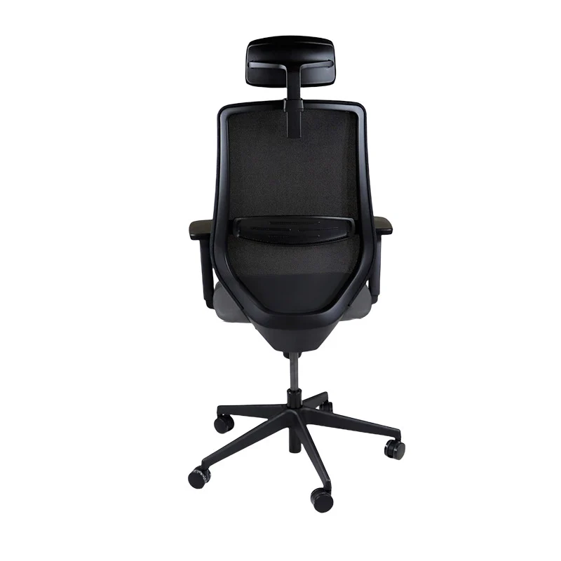 Saxen: Scudo Task Chair with Grey Fabric Seat with Headrest - Refurbished