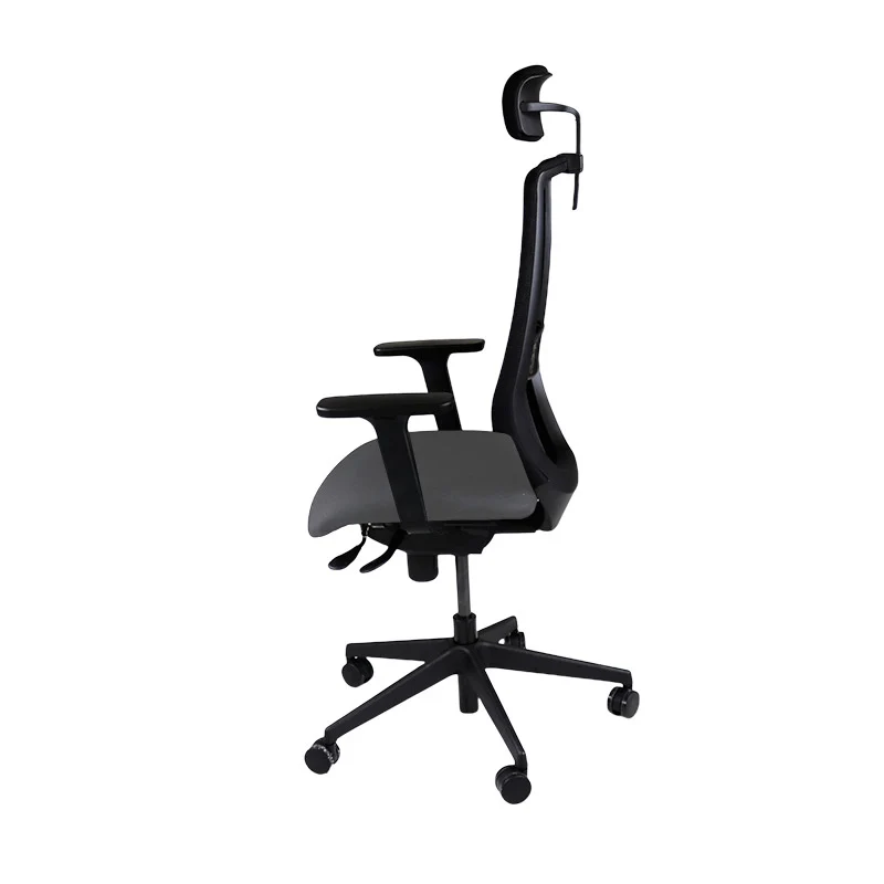 Saxen: Scudo Task Chair with Grey Fabric Seat with Headrest - Refurbished