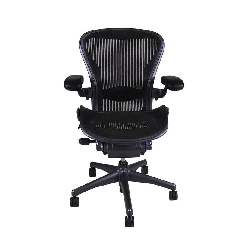 Herman Miller: Aeron Size B Charcoal, Back Tilt Only - Refurbished