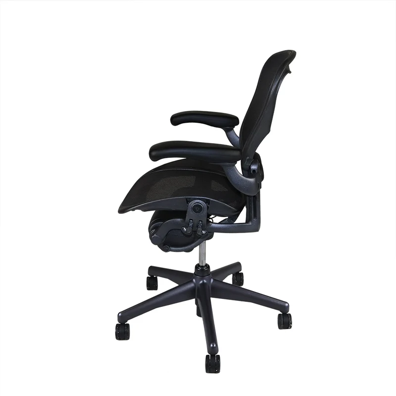 Herman Miller: Aeron Size B Charcoal, Back Tilt Only - Refurbished