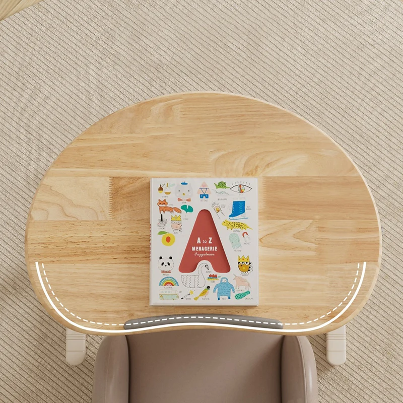 Contemporary Scandinavian Curved Rubberwood Finger-Jointed Board Plastic Aluminum Alloy Adjustable Height Folding Desk 1-Drawer For Bedroom