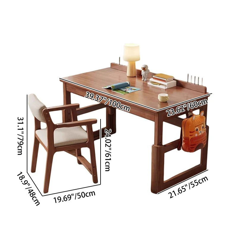 Modern Minimalist Plywood Rectangular Kid Study Desk With 2 Drawers For Living Room