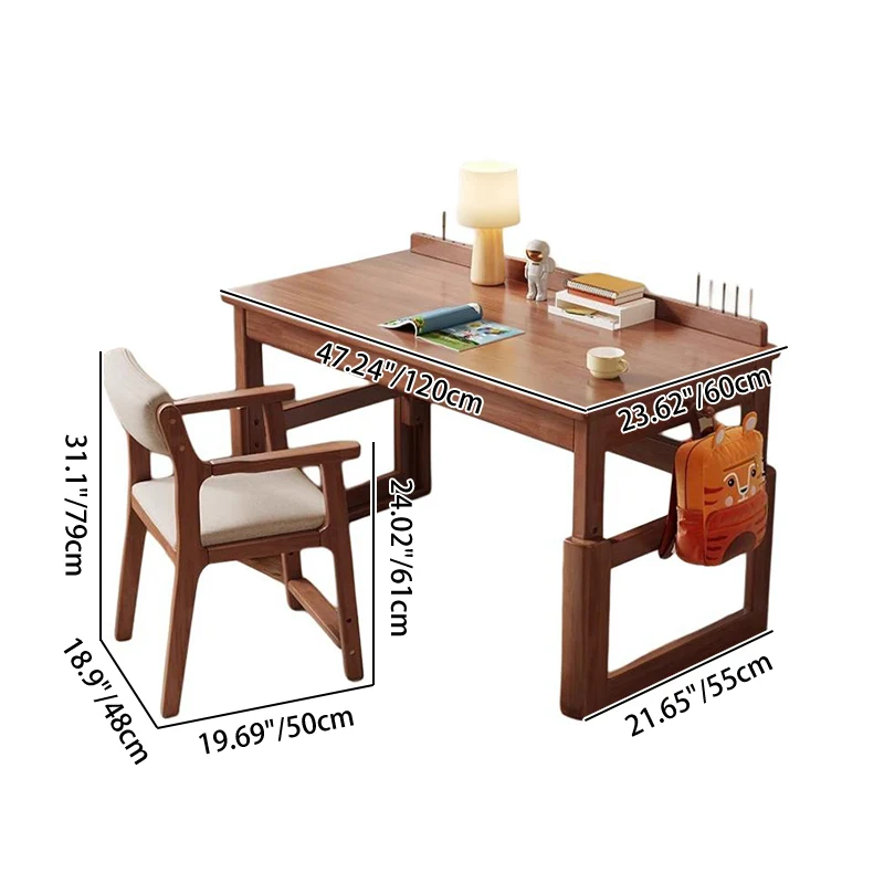 Modern Minimalist Plywood Rectangular Kid Study Desk With 2 Drawers For Living Room