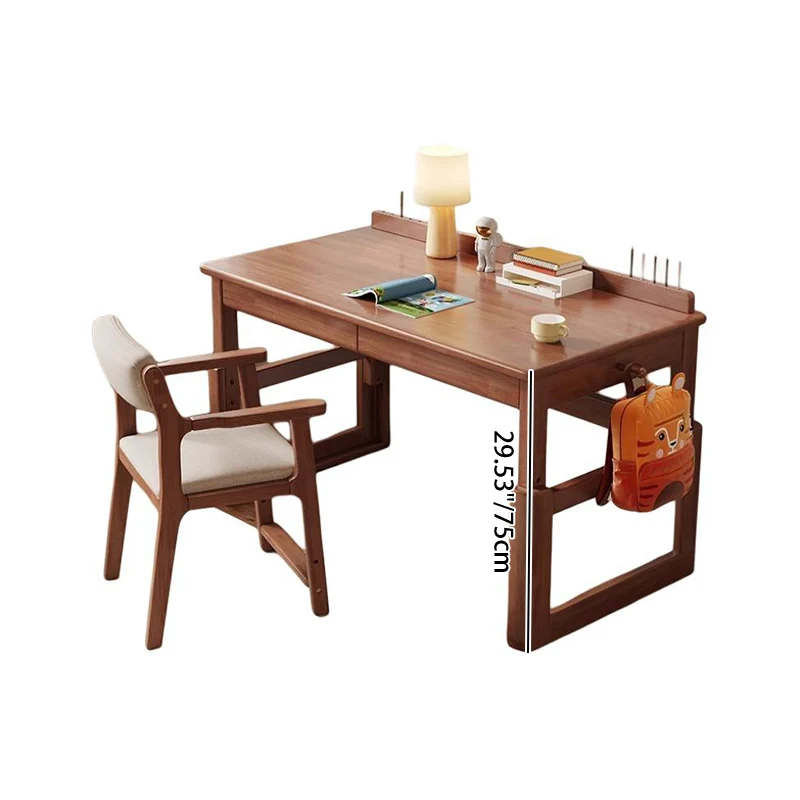 Modern Minimalist Plywood Rectangular Kid Study Desk With 2 Drawers For Living Room
