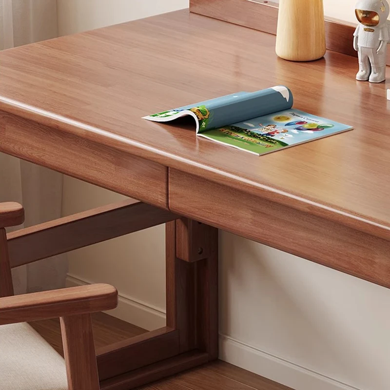 Modern Minimalist Plywood Rectangular Kid Study Desk With 2 Drawers For Living Room
