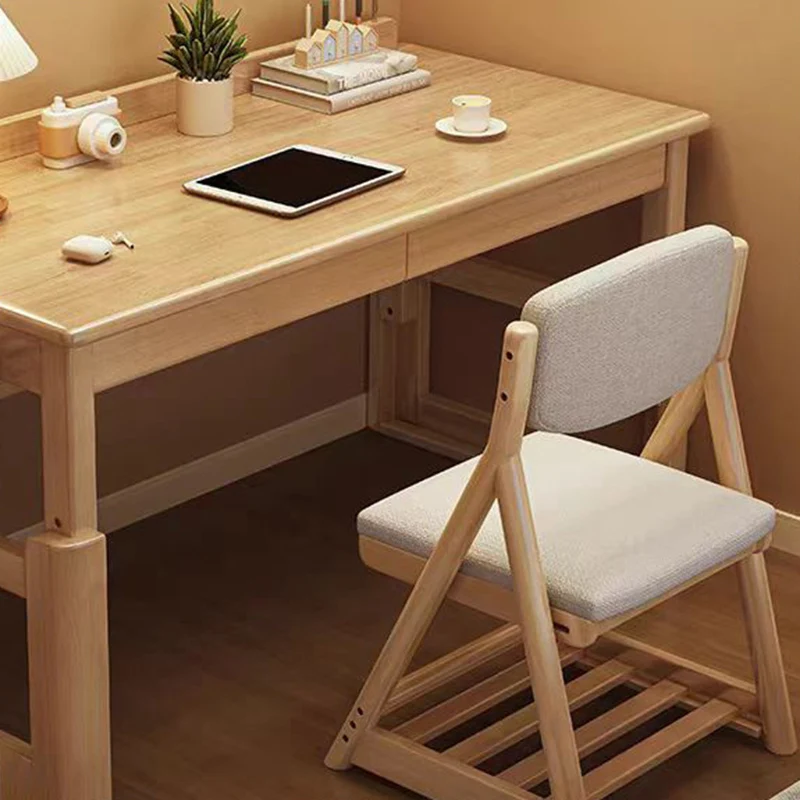 Modern Minimalist Plywood Rectangular Kid Study Desk With 2 Drawers For Living Room