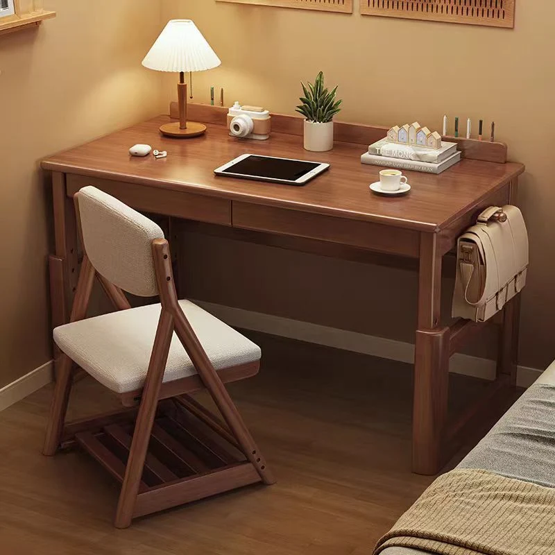 Modern Minimalist Plywood Rectangular Kid Study Desk With 2 Drawers For Living Room