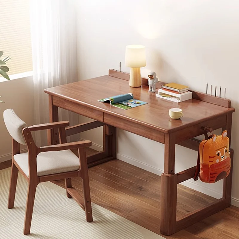 Modern Minimalist Plywood Rectangular Kid Study Desk With 2 Drawers For Living Room