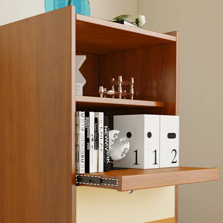 Contemporary Scandinavian Particle Board Stainless Steel Rectangular Large-Capacity Organized Storage Cabinet 2-Drawer For Living Room