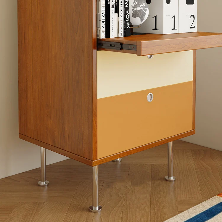 Contemporary Scandinavian Particle Board Stainless Steel Rectangular Large-Capacity Organized Storage Cabinet 2-Drawer For Living Room