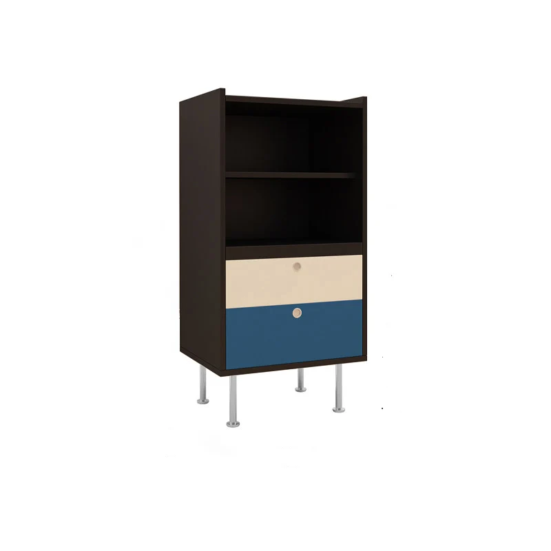 Contemporary Scandinavian Particle Board Stainless Steel Rectangular Large-Capacity Organized Storage Cabinet 2-Drawer For Living Room
