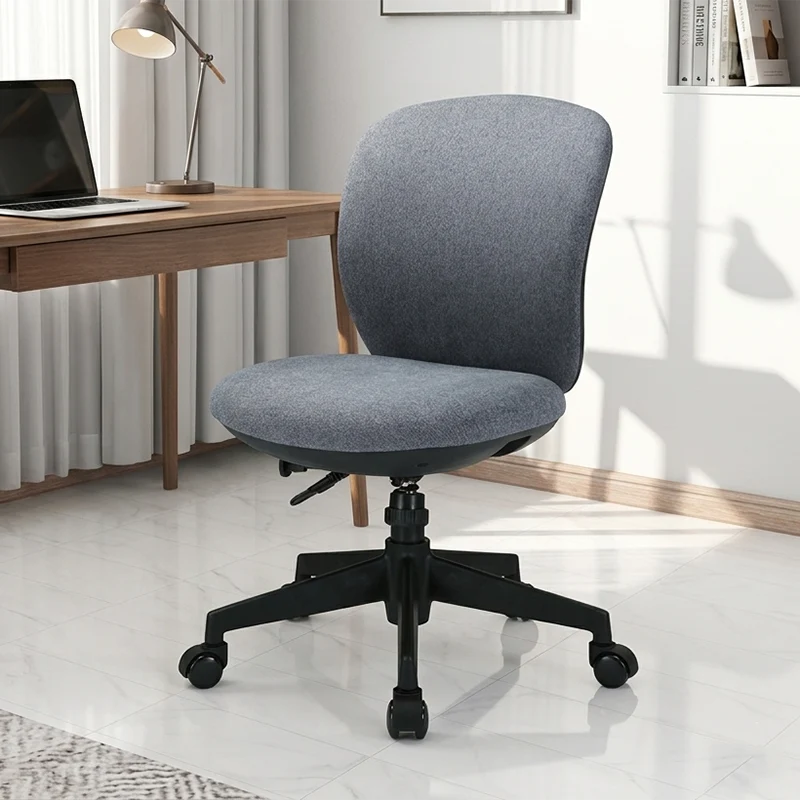Modern Minimalist Curved PP Fiberglass Mesh Fabric Plywood Nylon Height-Adjustable Swivel Desk Chair Backrest Armrest For Home Office