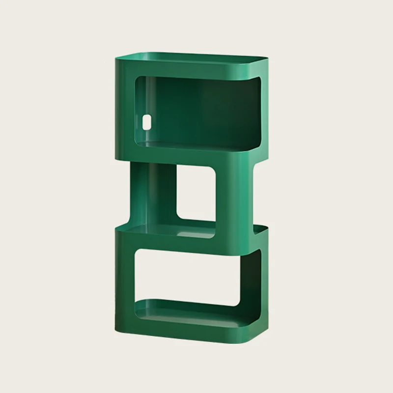 Contemporary Industrial Iron Hollow Rectangular Floor-Standing Storage Shelf 4-Layer For Living Room