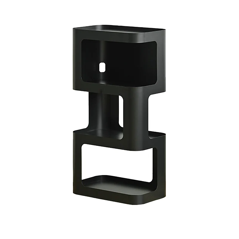 Contemporary Industrial Iron Hollow Rectangular Floor-Standing Storage Shelf 4-Layer For Living Room