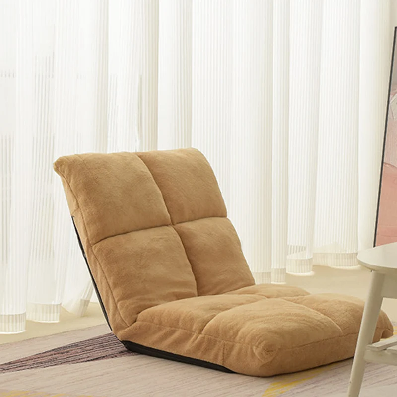 Modern Minimalist Velvet Steel Rectangular Foldable Lounge Chair With Adjustable Backrest For Living Room & Bedroom