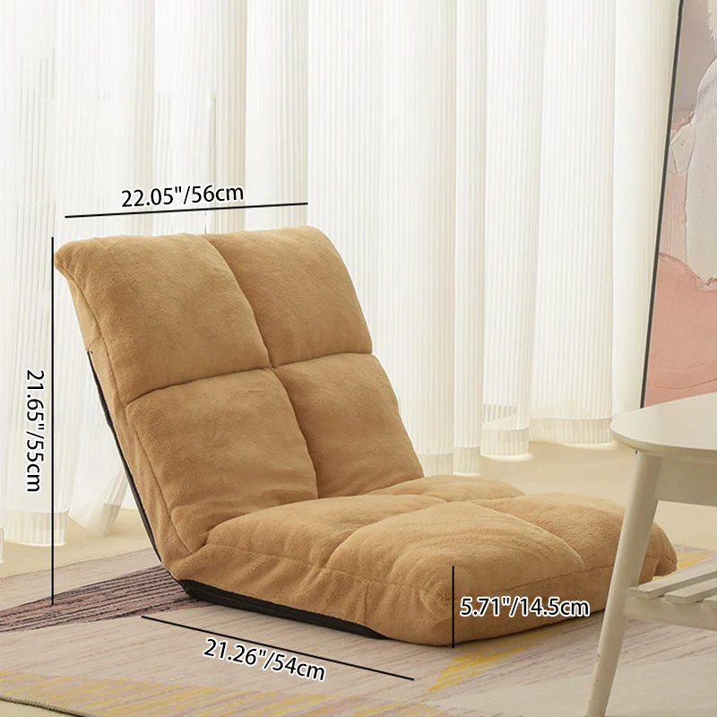 Modern Minimalist Velvet Steel Rectangular Foldable Lounge Chair With Adjustable Backrest For Living Room & Bedroom