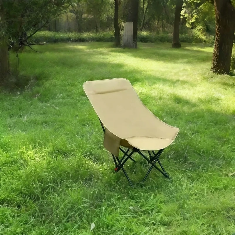 Modern Minimalist PE Carbon Steel Oxford Fabric X-Shape Folding Chair Adjustable Reclining Camping Chair For Outdoor Patio