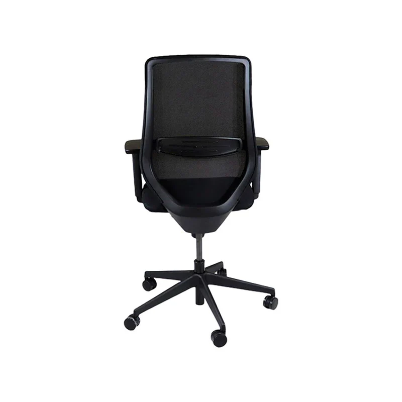 Saxen: Scudo Task Chair with Black Leather Seat without Headrest - Refurbished