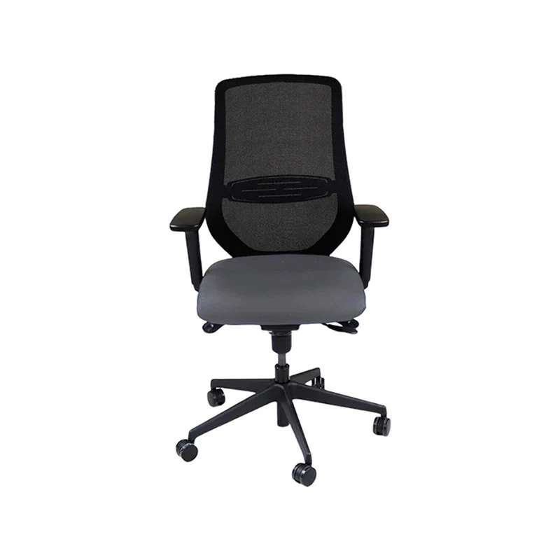 Saxen: Scudo Task Chair with Grey Fabric Seat without Headrest - Refurbished