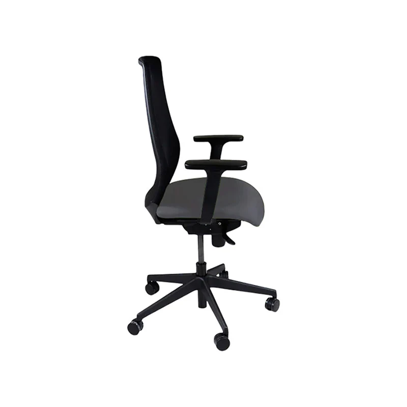 Saxen: Scudo Task Chair with Grey Fabric Seat without Headrest - Refurbished