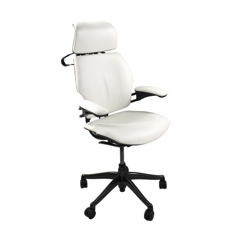 Humanscale: Freedom Headrest High Back Task Chair - White Leather - Refurbished