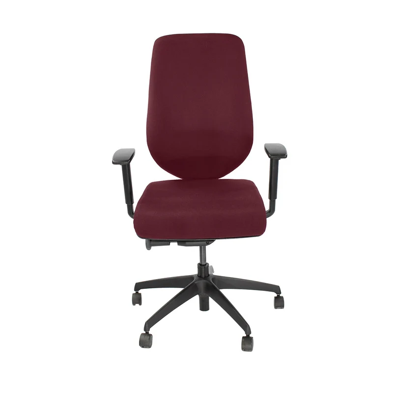 Boss Design: Key Task Chair - New Burgundy Leather - Refurbished