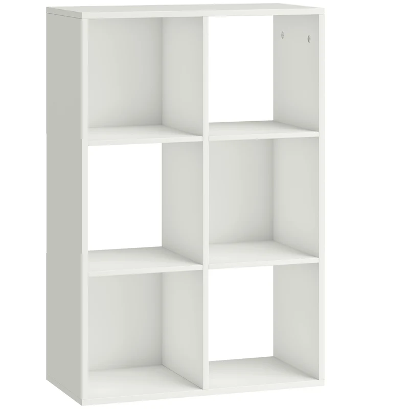 Estante de Chão com 3 Níveis Estante Estreita com Proteção Anti-tombamento Prateleira de Arrumação para Sala de Estar Quarto Escritório Branco