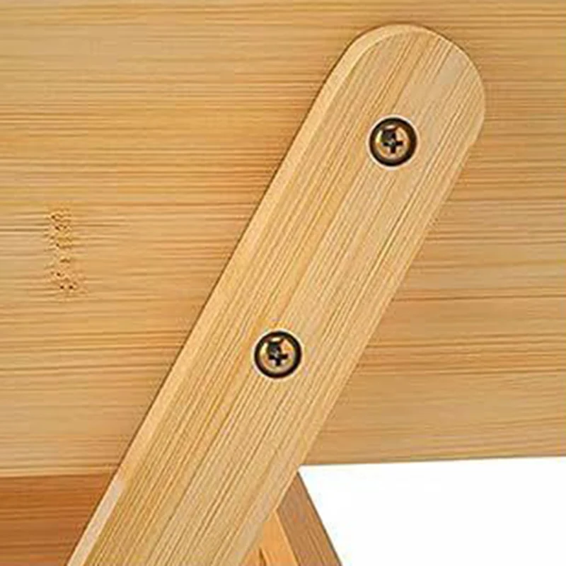Contemporary Scandinavian Rectangular Bamboo Fruit Basket Desktop Storage Shelf 2/3 Tier For Kitchen