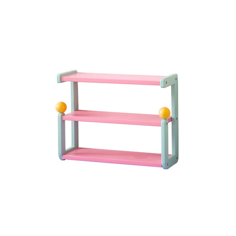 Contemporary Creative MDF Rectangular Desktop Storage Shelf 3-Tier For Living Room & Dining Room & Bedroom