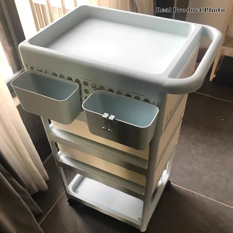 Modern Minimalist PP Plastic Rectangular Movable Kids Storage Shelf 2/3/4-Tier For Living Room
