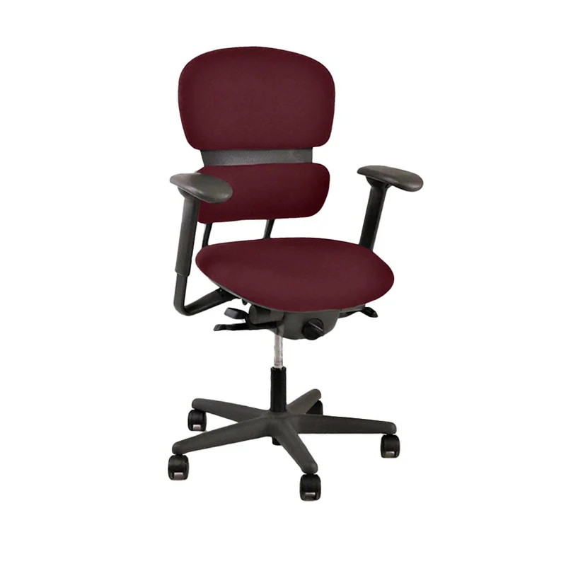KI: Impulse Office Task Chair in Burgundy Leather - Refurbished