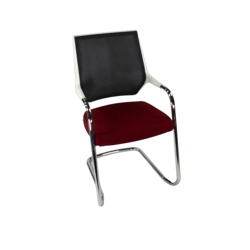 Sedus: Quarterback Cantilever Chair Burgundy/Black/White - Refurbished