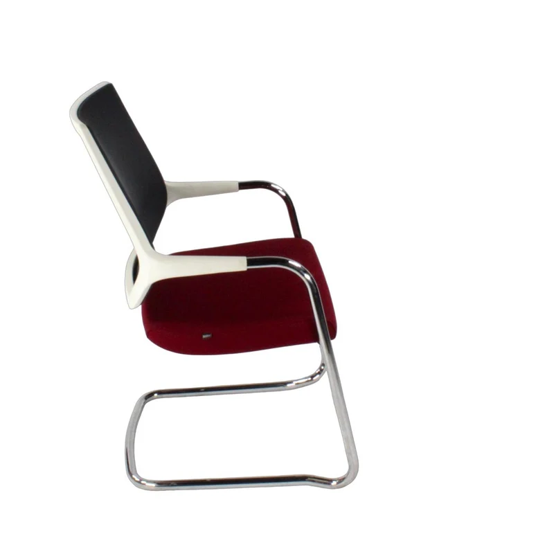 Sedus: Quarterback Cantilever Chair Burgundy/Black/White - Refurbished