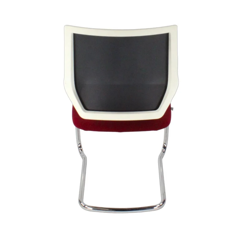 Sedus: Quarterback Cantilever Chair Burgundy/Black/White - Refurbished